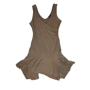 2000s brown mini dress